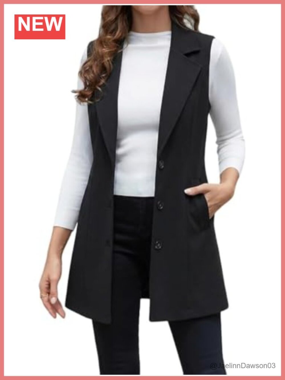 Wool blend plaid sleeveless vest for women